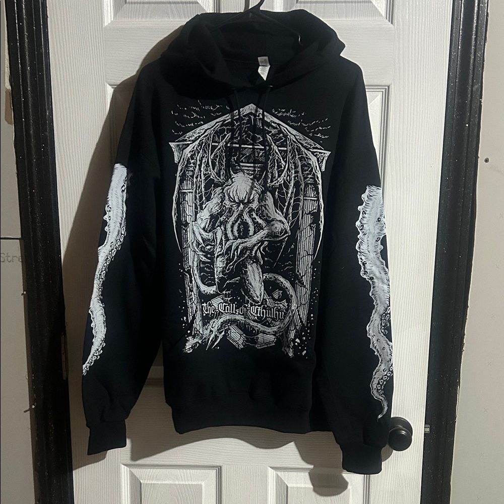 Black Graphic Gothic Hoodie by Vampire Freaks